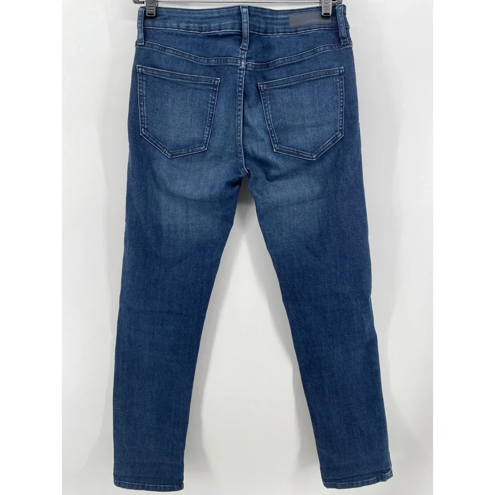 Calvin Klein‎ Jeans Slim Boyfriend Women 2 Blue Dark Wash Stretch Denim